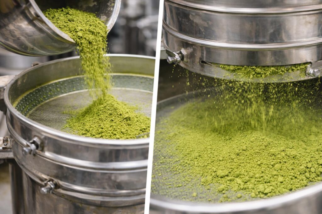 Morinda Powder moringa sieving process under 300kb